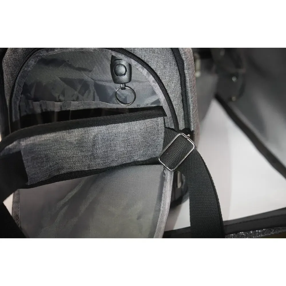 Large Black Garment‎ Bag with Shoulder Strap & Zip Pockets | Travel Suit Carrier